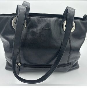 Black Leather Tote Bag